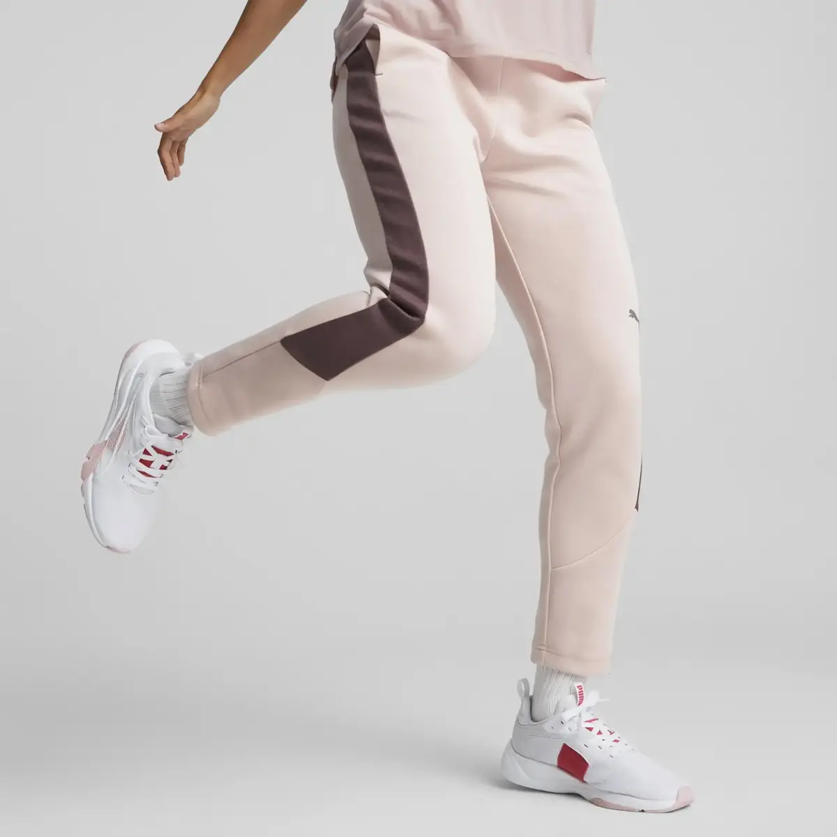 Puma Evostripe High-Waist Pants Beyaz Kadın Yüksek Bel Eşofman Altı