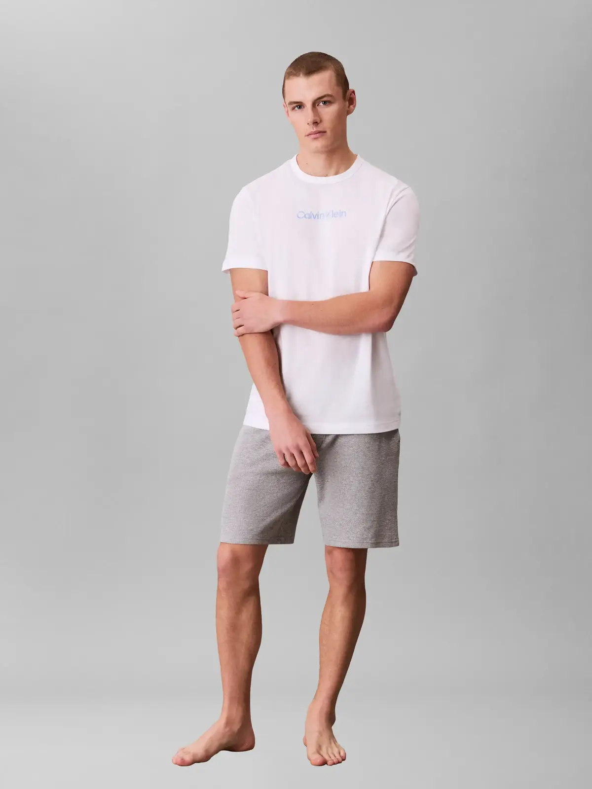 Calvin Klein S/S CREW NECK Beyaz Erkek Tişört