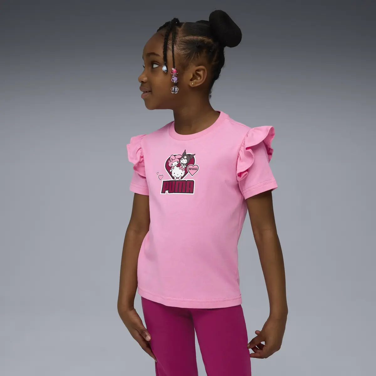 Puma X HK&FR Ruffle Tee Pembe Kız Çocuk T-Shirt & Polo