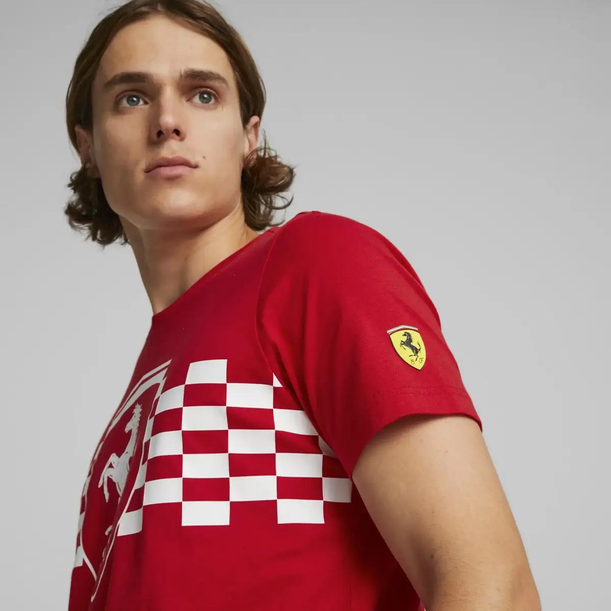 Puma Ferrari Race Ton Shield Tee Kırmızı Erkek T-Shirt