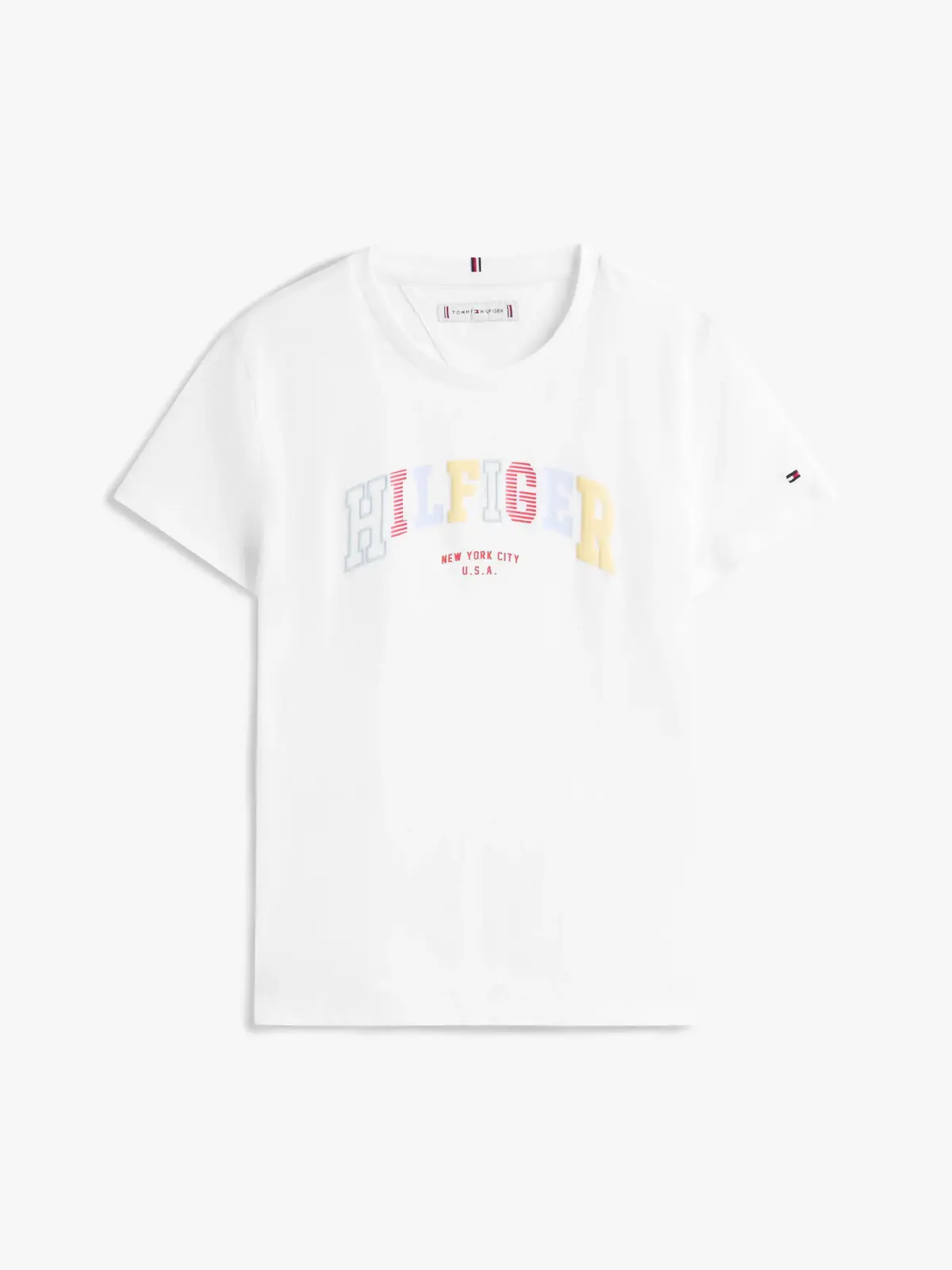 Tommy Hilfiger VARSITY TEE SS, YBR Beyaz Kız Çocuk T-Shirt & Polo