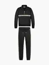 Calvin Klein LOGO TAPE ZIP-UP HWK Erkek Siyah Eşofman Takımı