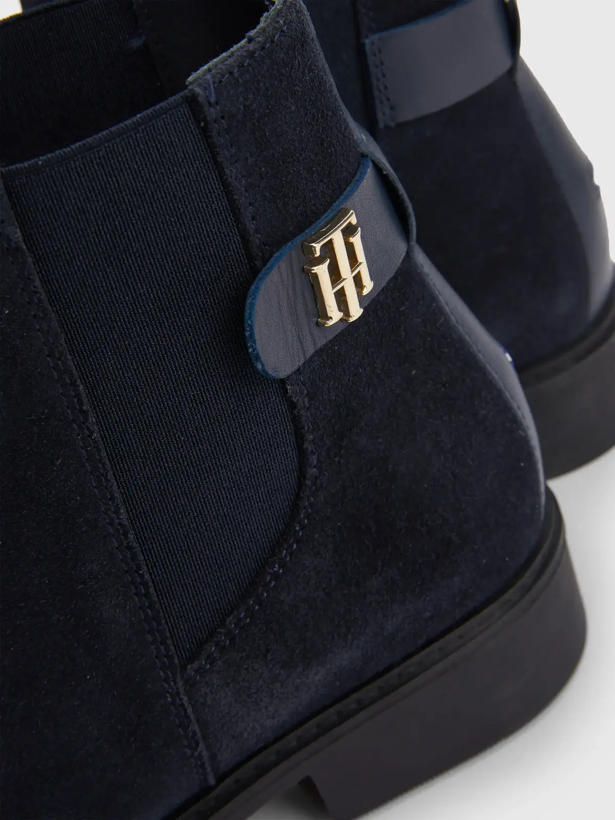 Tommy Hilfiger TH SUEDE FLAT BOOT Kadın Siyah Bot