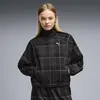 Puma T7 Tartan Woven Jacket Siyah Kadın Ceket