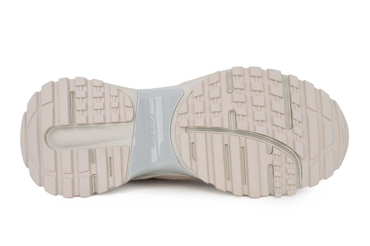 Calvin Klein HIKE RUNNER LACE UP TECHMIX Krem Kadın Spor Ayakkabı