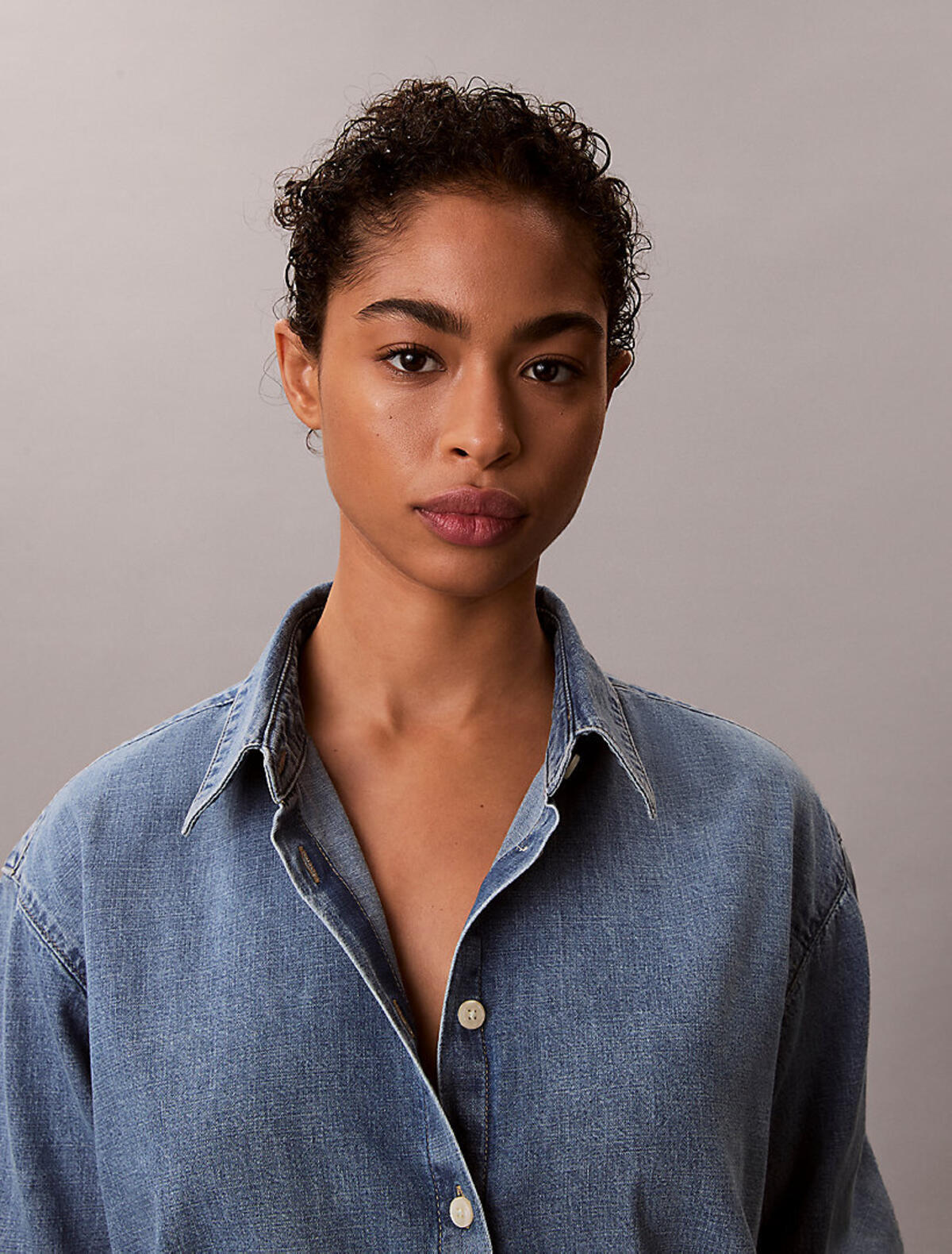 Calvin Klein OVERSIZED SHIRT VINT, NLR, XXS Mavi Kadın Gömlek