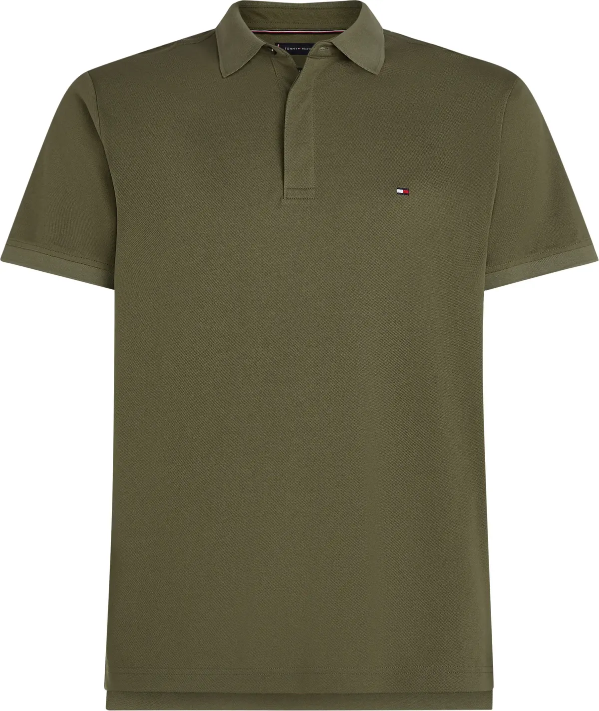 Tommy Hilfiger HIDDEN PLACKET REG P, PLI Yeşil Erkek T-Shirt & Polo