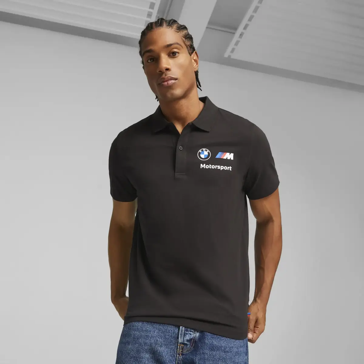 PUMA BMW MMS ESS Polo Siyah Erkek Polo T-Shirt
