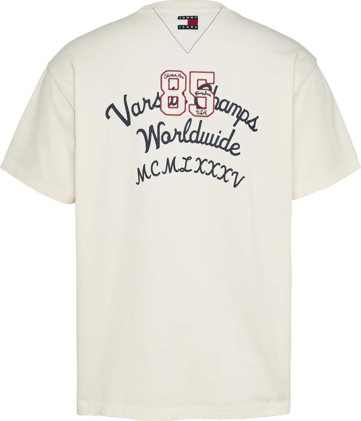 Tommy Hilfiger TJC WASHED VARSITY T, YBH Krem Erkek T-Shirt & Polo