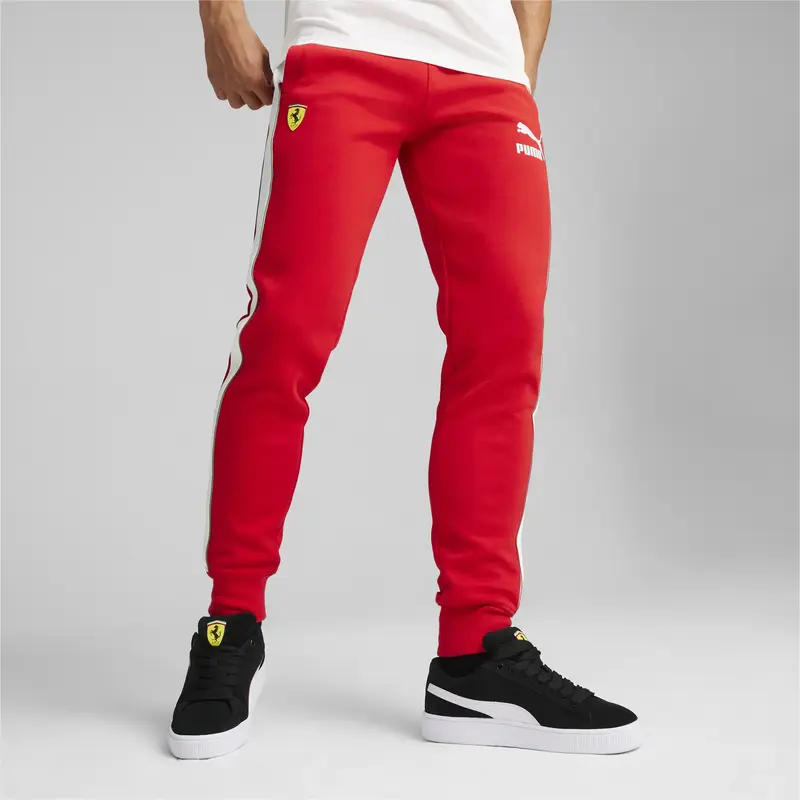 Puma Ferrari Race Iconic T7 Track Pants Kırmızı Erkek Eşofman Altı