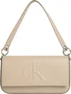 Calvin Klein SCULPTED FLAP SHOULD, PBF Bej Kadın Çanta & Cüzdan