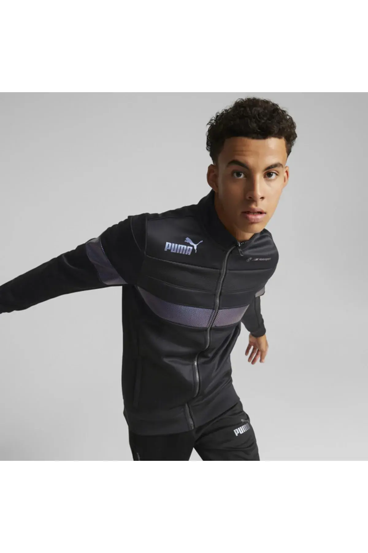 Puma Bmw Mms Metal Energy Jacket Siyah Erkek Fermuarlı Sweatshirt