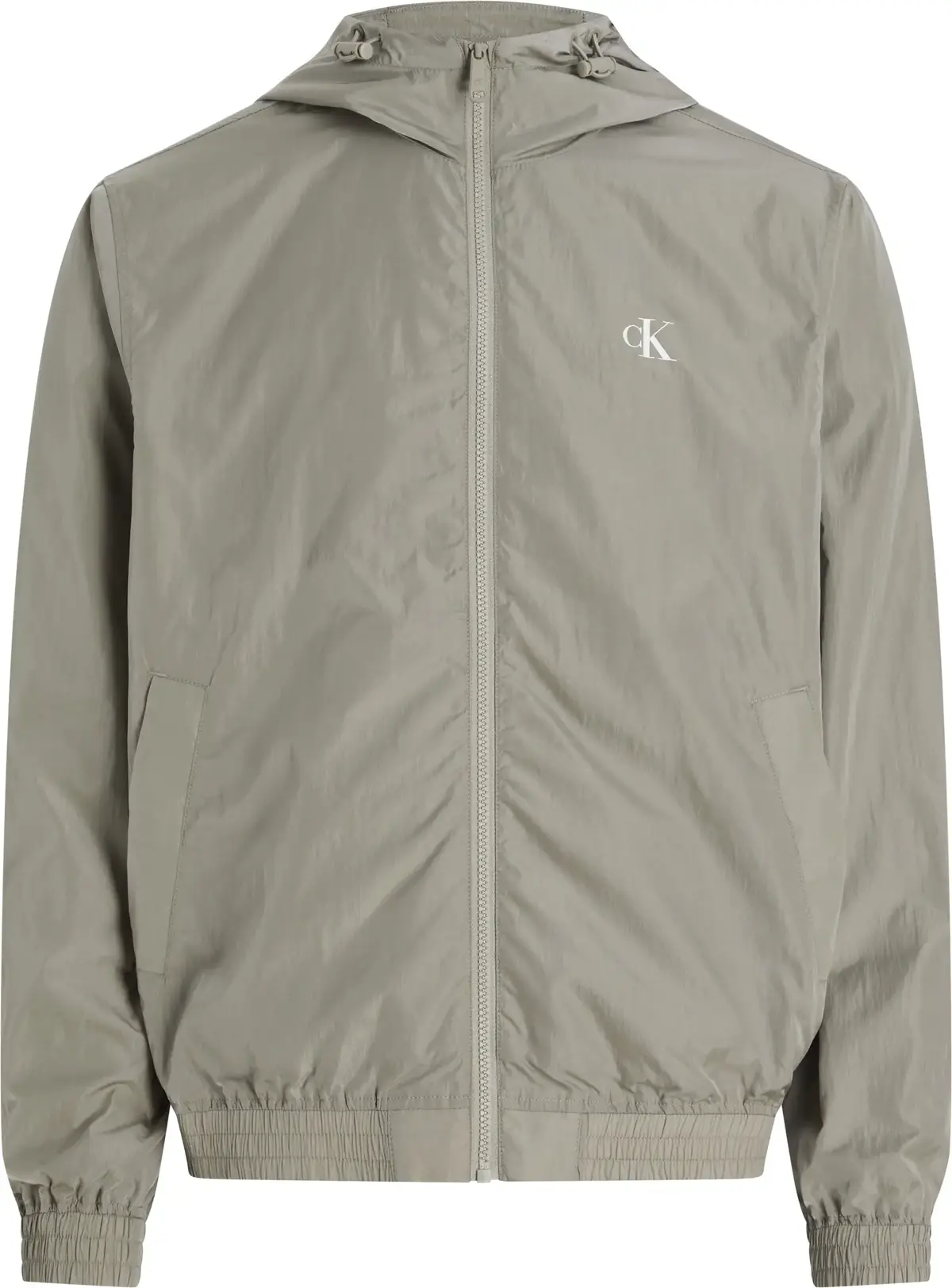 Calvin Klein NYLON HOODED WINDBRE, PCZ Yeşil Erkek Ceket