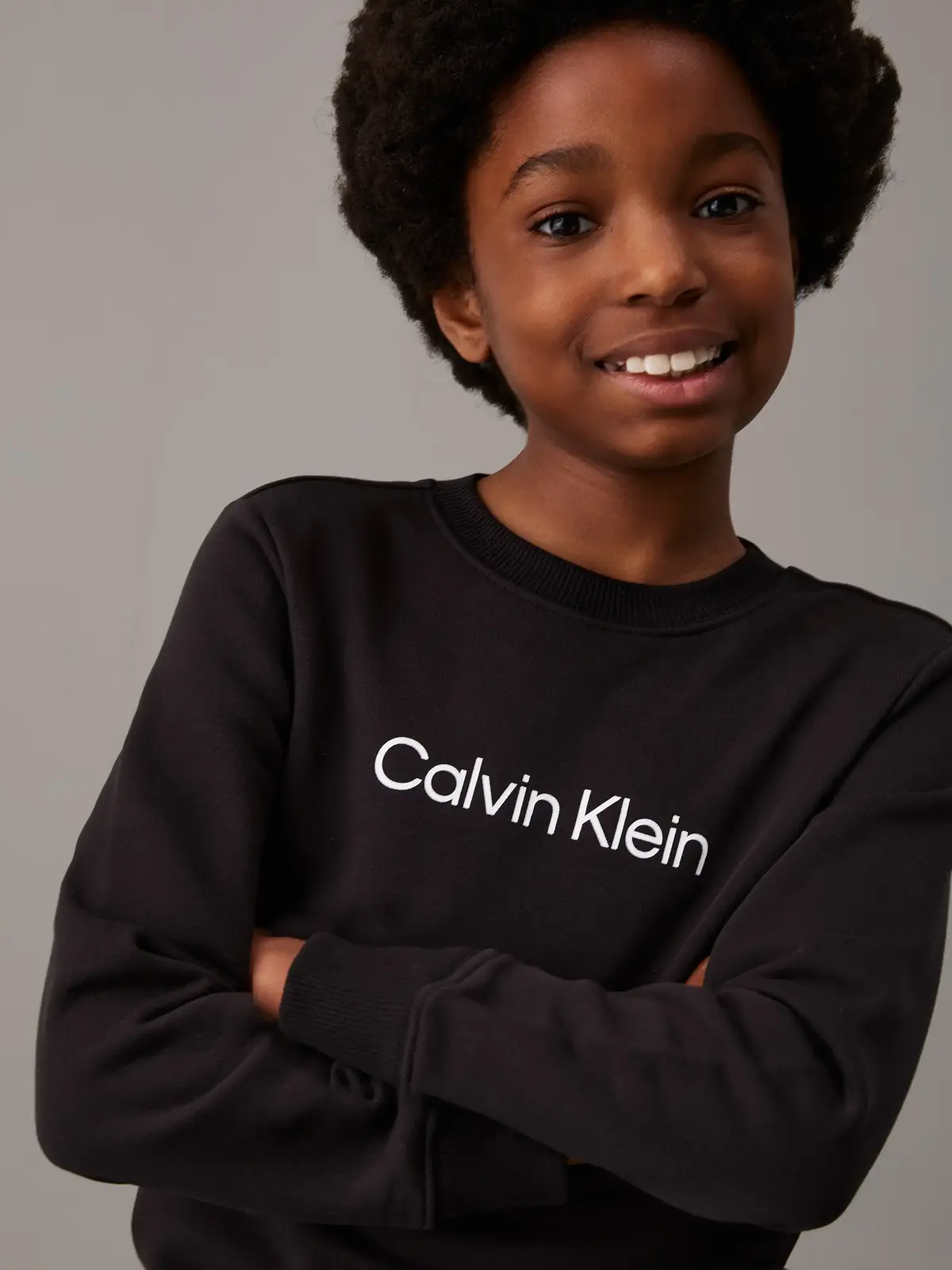 Calvin Klein INST. LOGO REGULAR Siyah Çocuk Sweatshirt