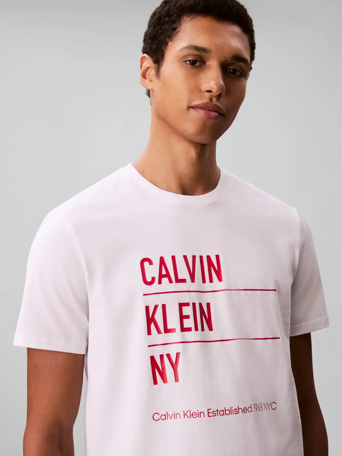 Calvin Klein SS 30S EU CALVIN KLE, YAA Beyaz Erkek T-Shirt