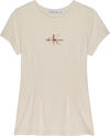 Calvin Klein MONOGRAM GRADIENT T- Kadın Krem T-Shirt