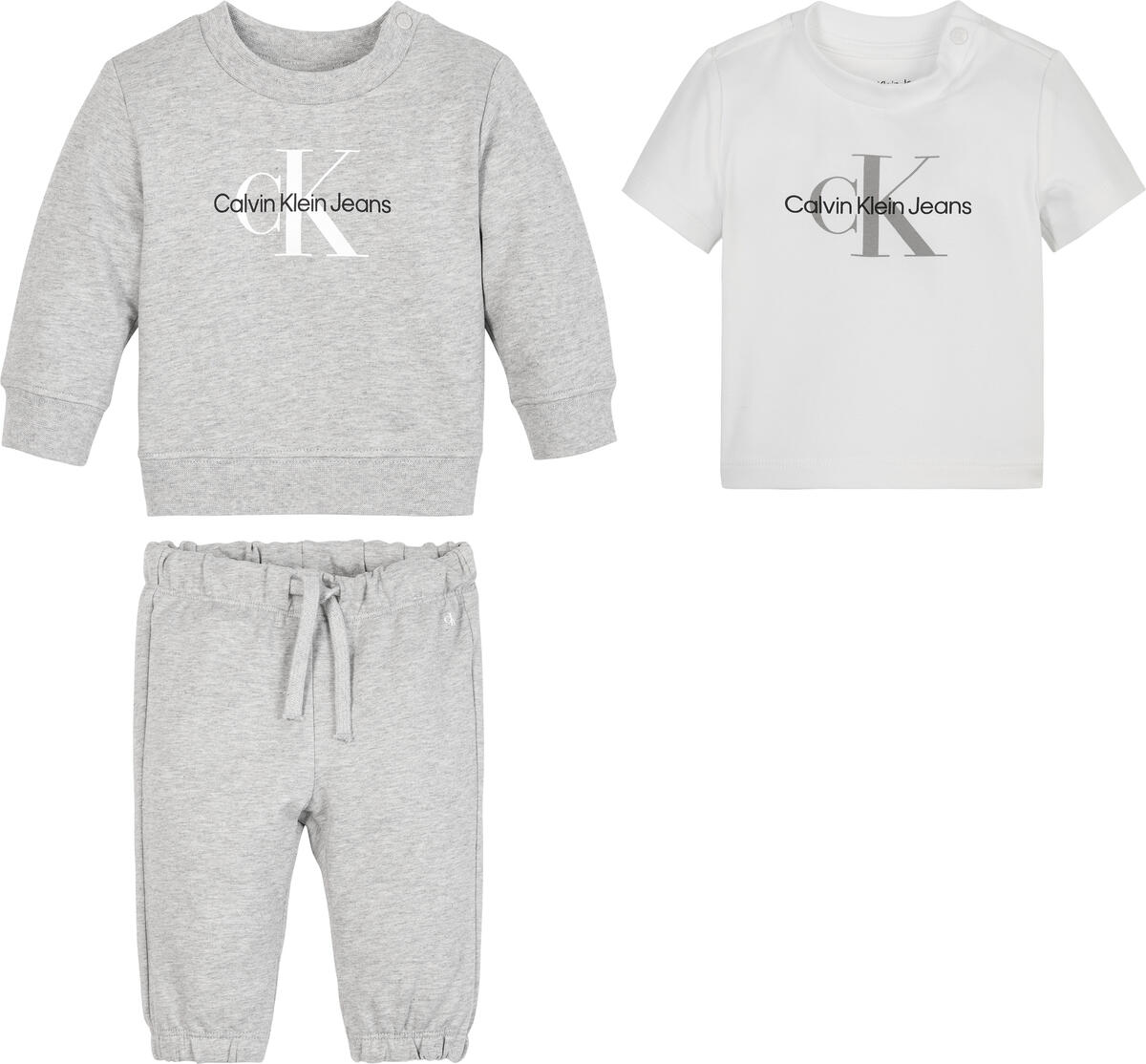 Calvin Klein MONOGRAM STARTER GIF Bebek Krem Eşofman Takımı