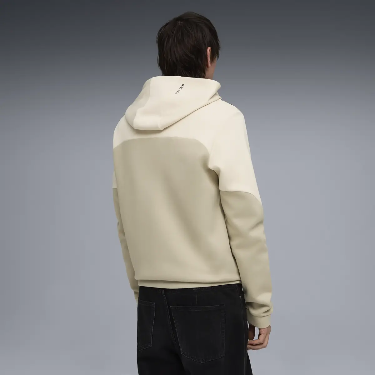 Puma PUMATECH Full-Zip Hoodie DK Krem Erkek Fermuarlı Hoodie