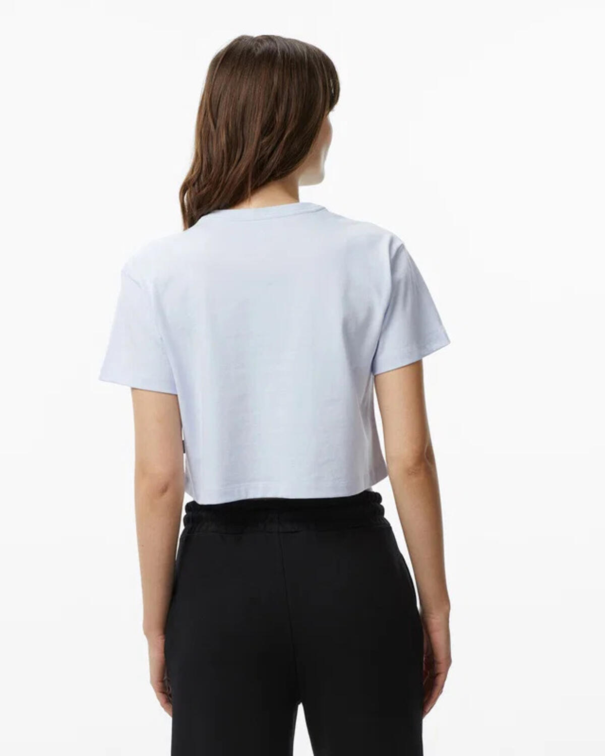 Converse RETRO CHUCK CROPPED TEE BLACK Mor Kadın T-Shirt