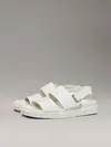Calvin Klein FLAT ADJ SANDAL EYEL, CJH Beyaz Kadın Terlik
