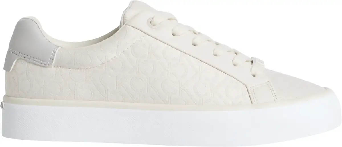 Calvin Klein VULC LACE UP - JACQ, 0F8 Krem Kadın Spor Ayakkabı & Sneaker