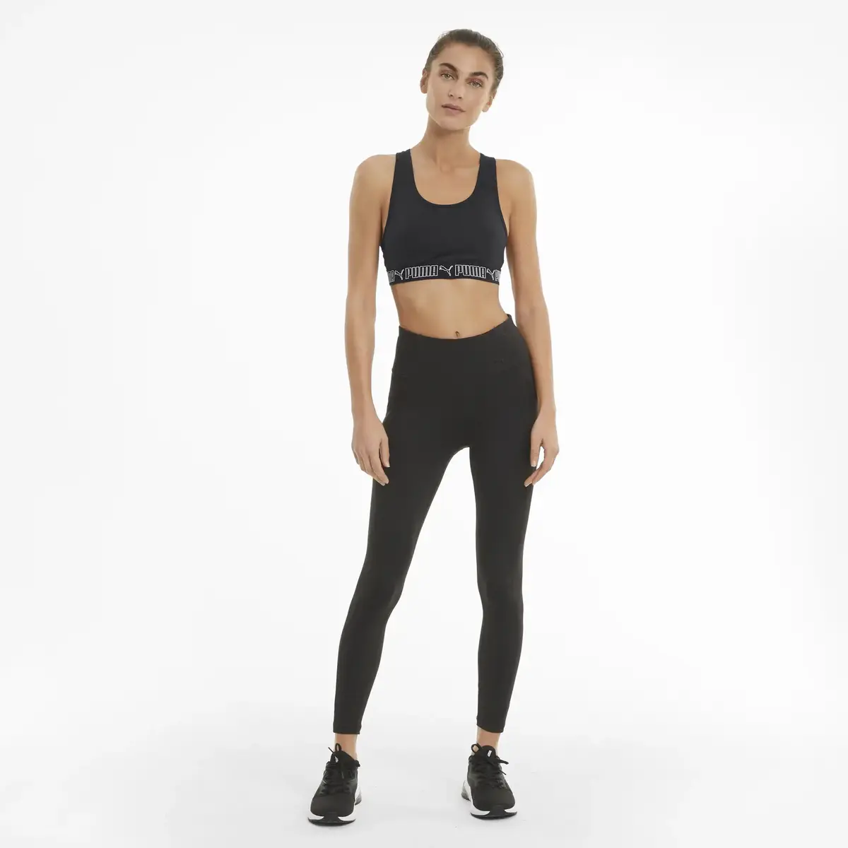 Puma Mid Elastic Padded Bra PM Siyah Kadın Sütyen & Bralet