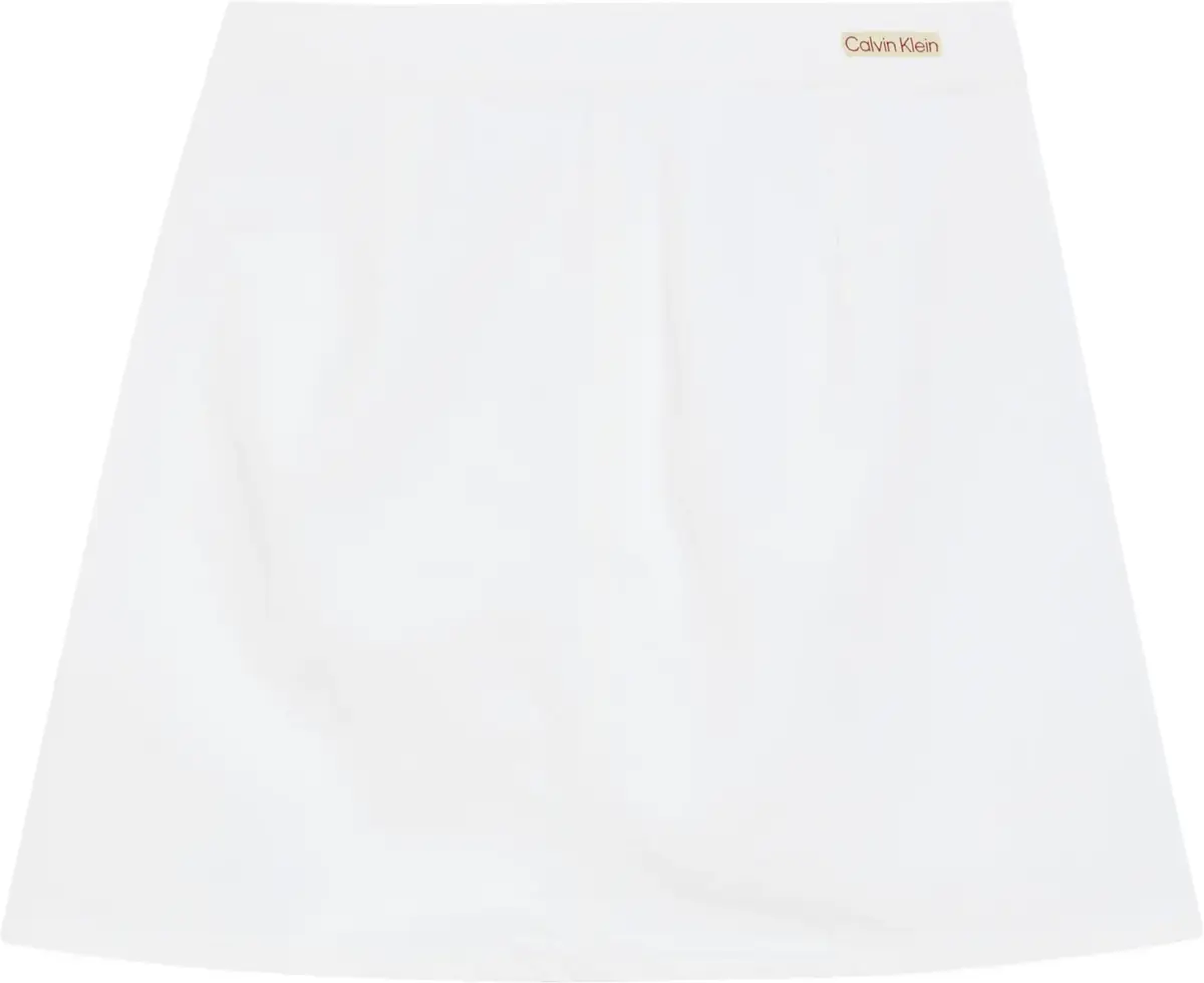 Calvin Klein MINI DENIM SKIRT, 1AA Beyaz Kadın Elbise-Etek