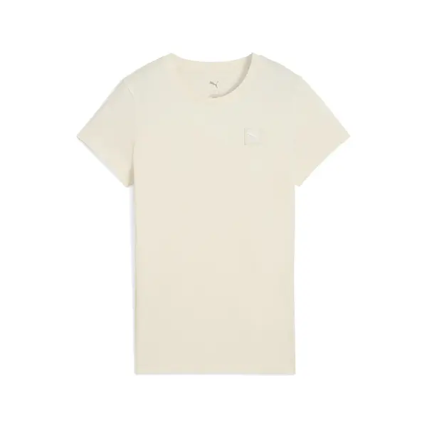 PUMA ESS ELEVATED Tee Kadın Bej T-Shirt