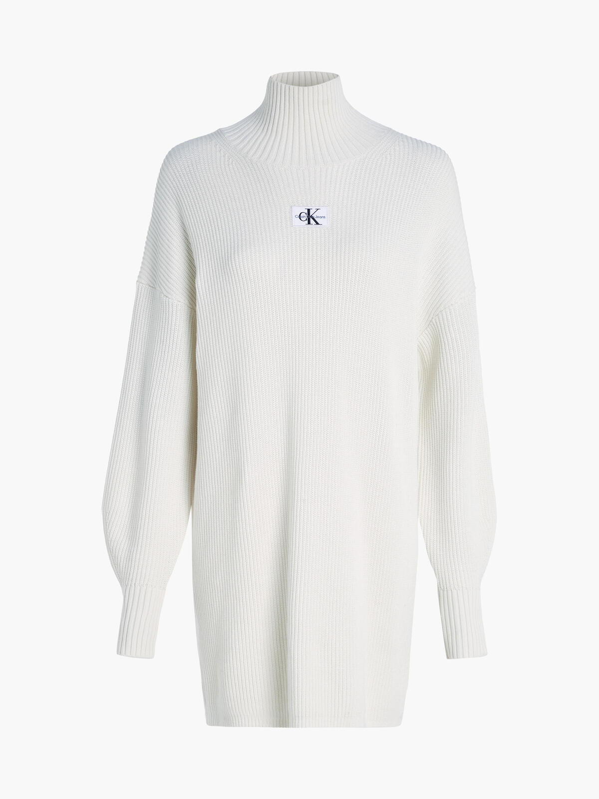 Calvin Klein WOVEN LABEL LOOSE SW Kadın Krem Elbise