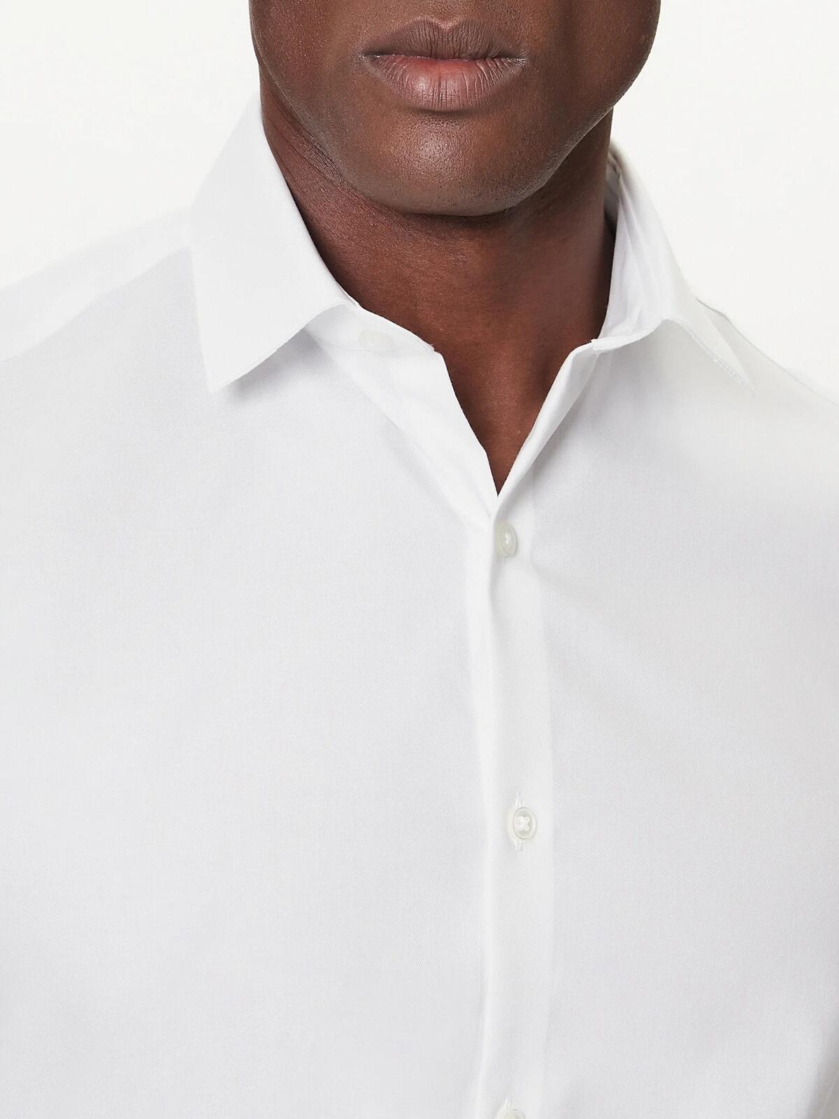 Calvin Klein SLIM ESNTL TWILL STR Beyaz Erkek Gömlek