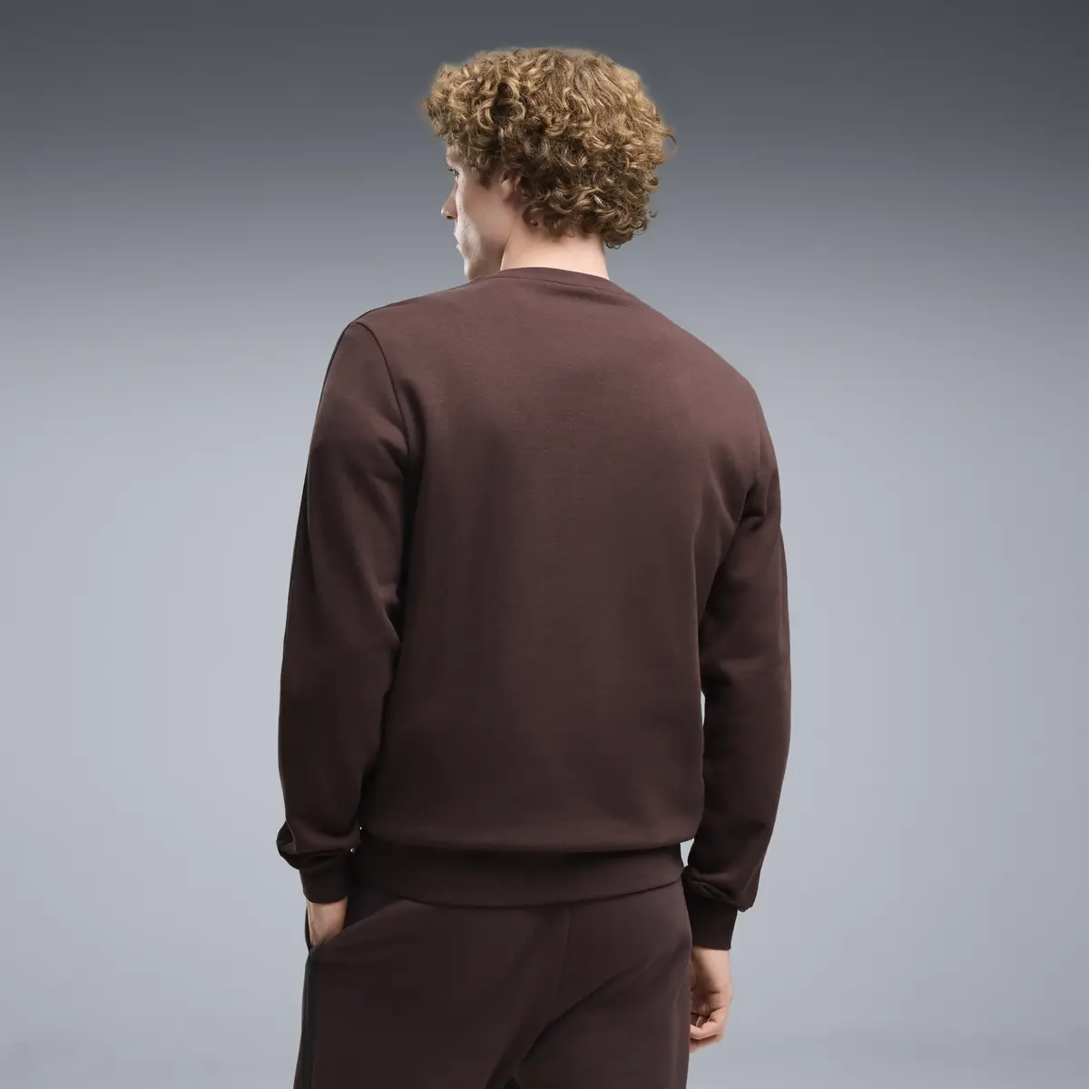 PUMA ESS ELEVATED Crew Kahverengi Erkek Sweatshirt