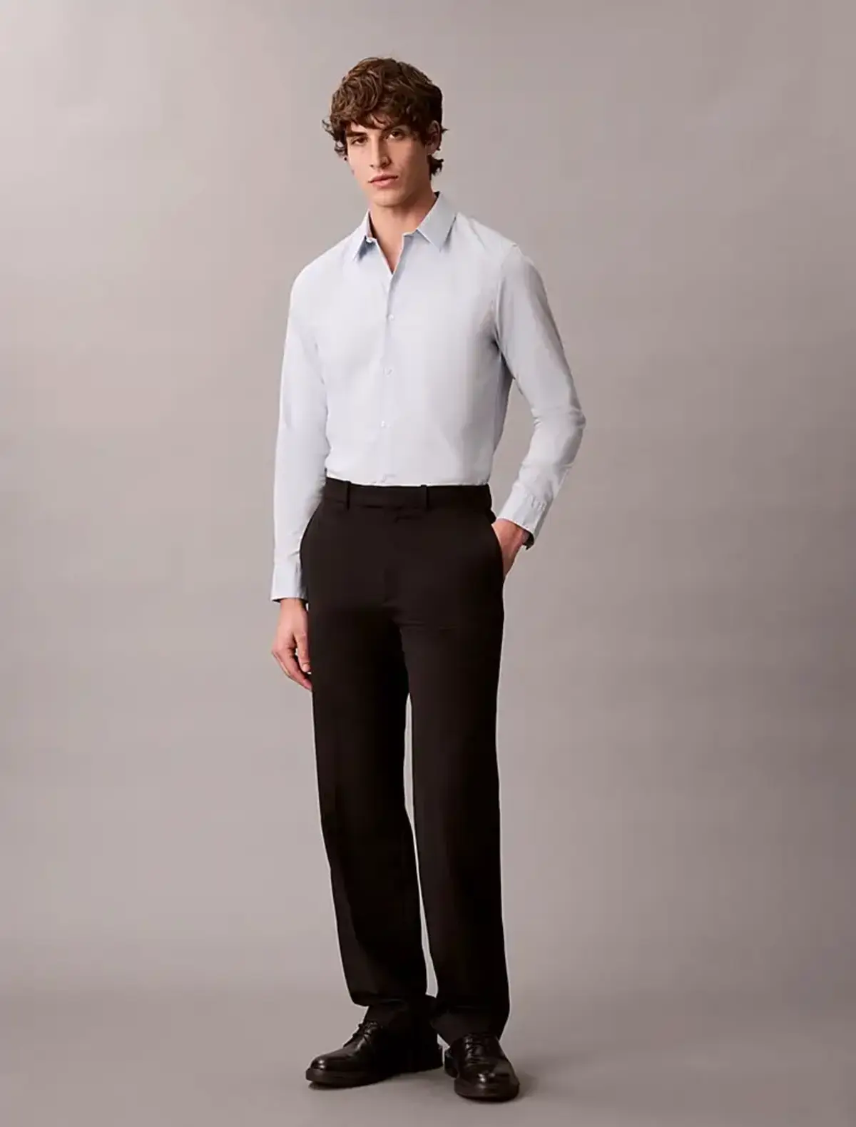 Calvin Klein LS SOLID STRETCH SLIM SHIRT Mavi Erkek Gömlek Calvin Klein LS SOLID STRETCH SLIM SHIRT Mavi Erkek Gömlek