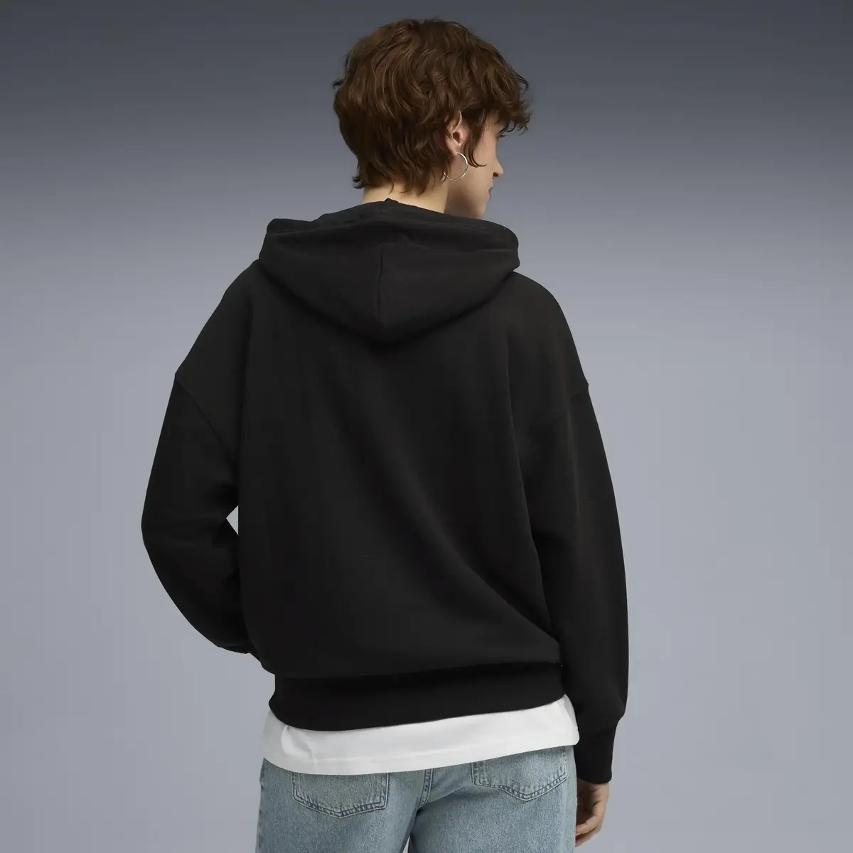 Puma LEO LUXE Oversized Hoodie TR Siyah Kadın Hoodie