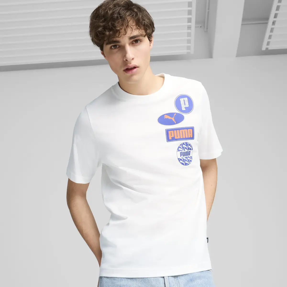 Puma GRAPHICS Icon Tee Beyaz Erkek T-Shirt
