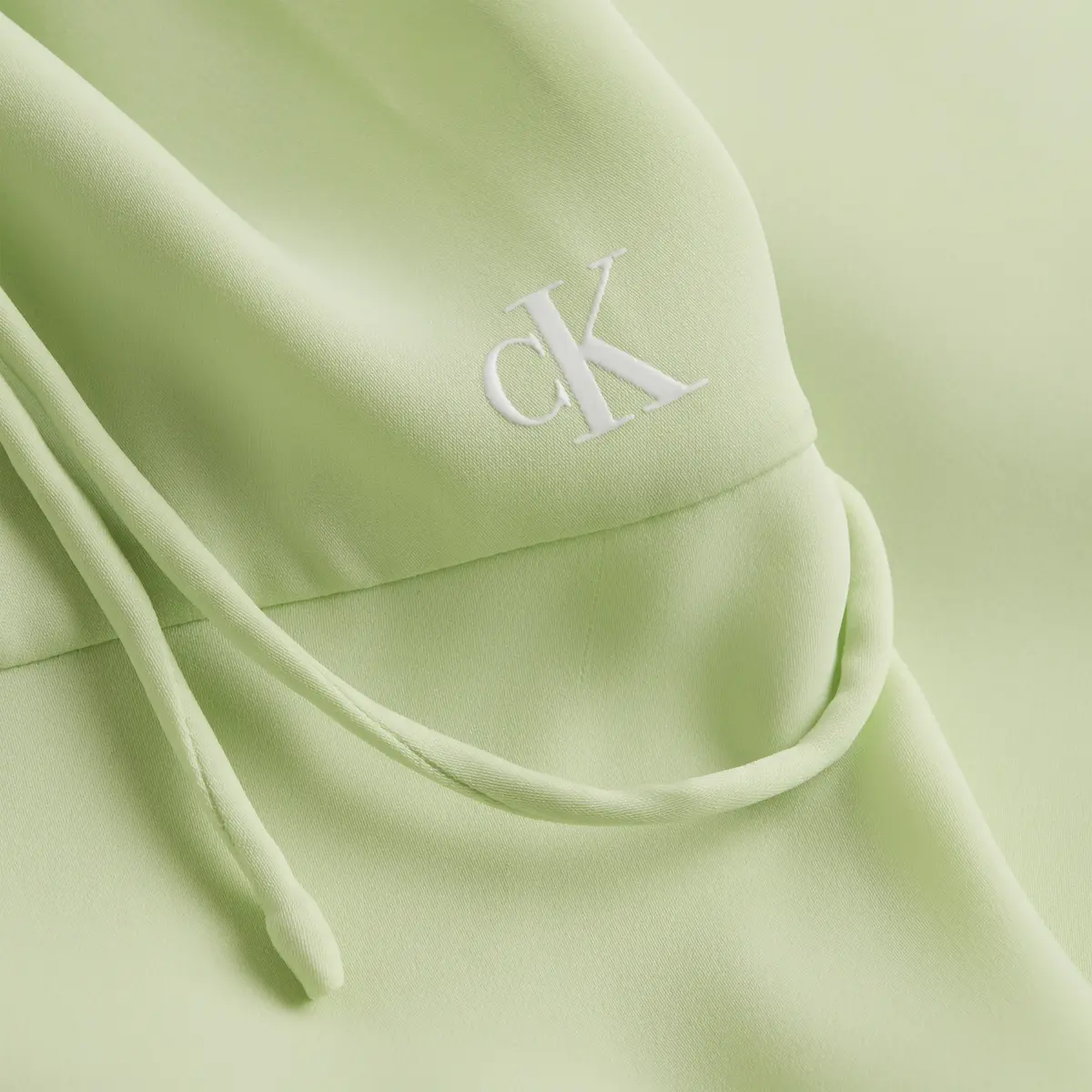Calvin Klein COLLAR BACK TIE DRAP Kadın Yeşil Elbise