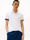 Tommy Hilfiger FLAG CUFF SLIM FIT P, YBR Beyaz Erkek T-Shirt & Polo