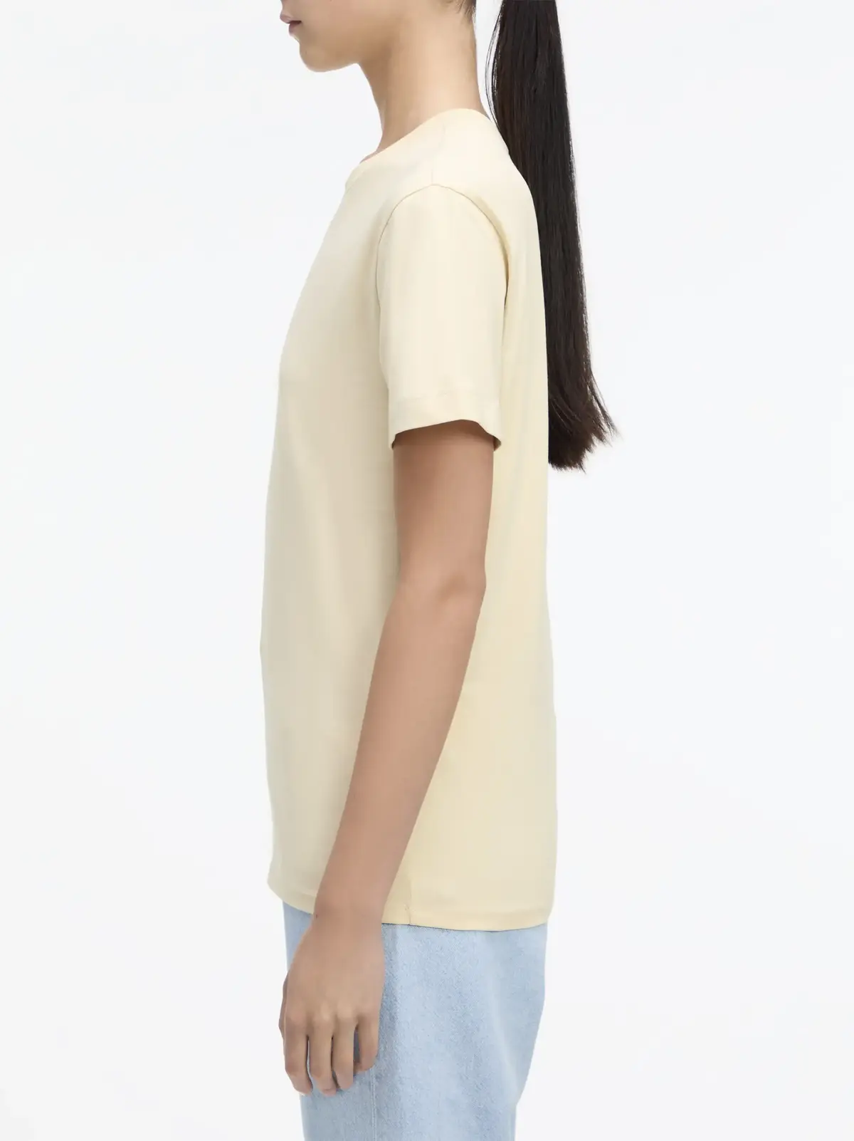 Calvin Klein NANO LOGO REGULAR T-, PCH Bej Kadın T-Shirt & Polo