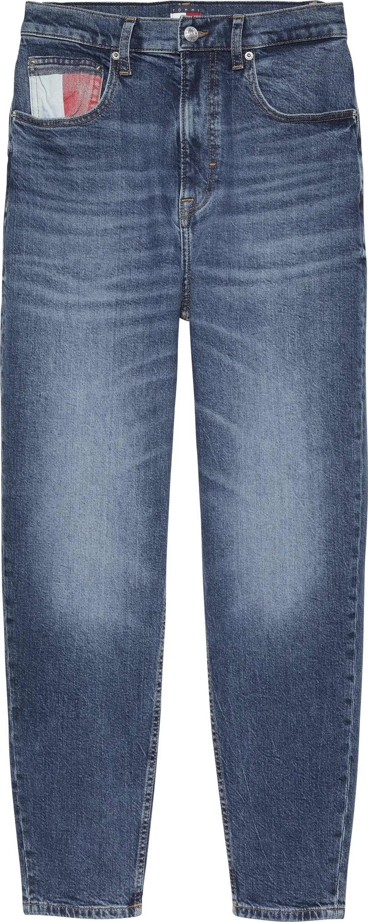 Tommy Hilfiger MOM JEAN UH TPR RWB, 1BK Lacivert Kadın Jean Pantolon