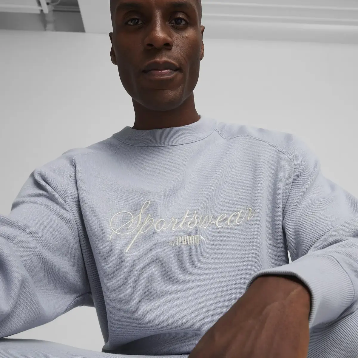 PUMA CLASSICS+ Crew Gri Erkek Sweatshirt