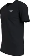 Calvin Klein STACKED LOGO V-NECK Erkek Siyah T-Shirt