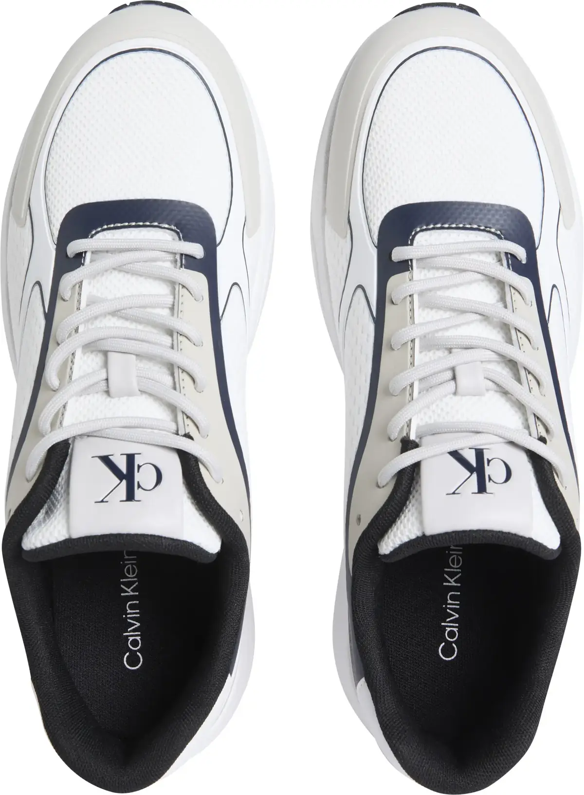 Calvin Klein RETRO TENNIS LOW KNI, 0LD Beyaz Erkek Spor Ayakkabı & Sneaker