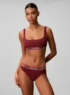 Calvin Klein UNLINED BRALETTE Bordo Sporcu Sütyeni Bra