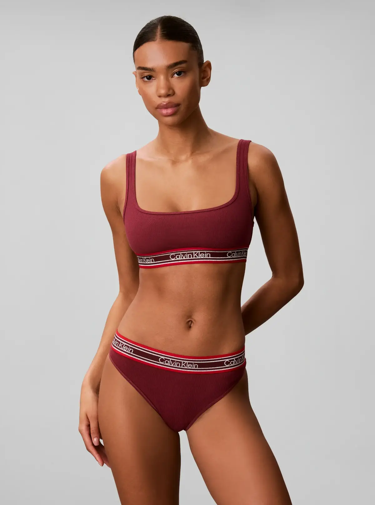 Calvin Klein UNLINED BRALETTE Bordo Sporcu Sütyeni Bra