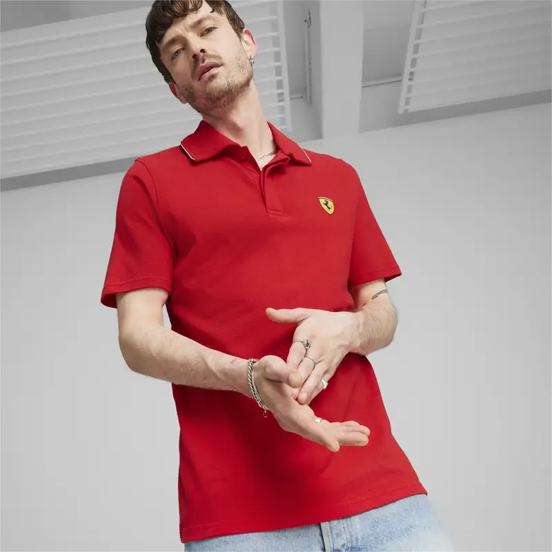 Puma Ferrari Race Polo Kırmızı Erkek Tişört