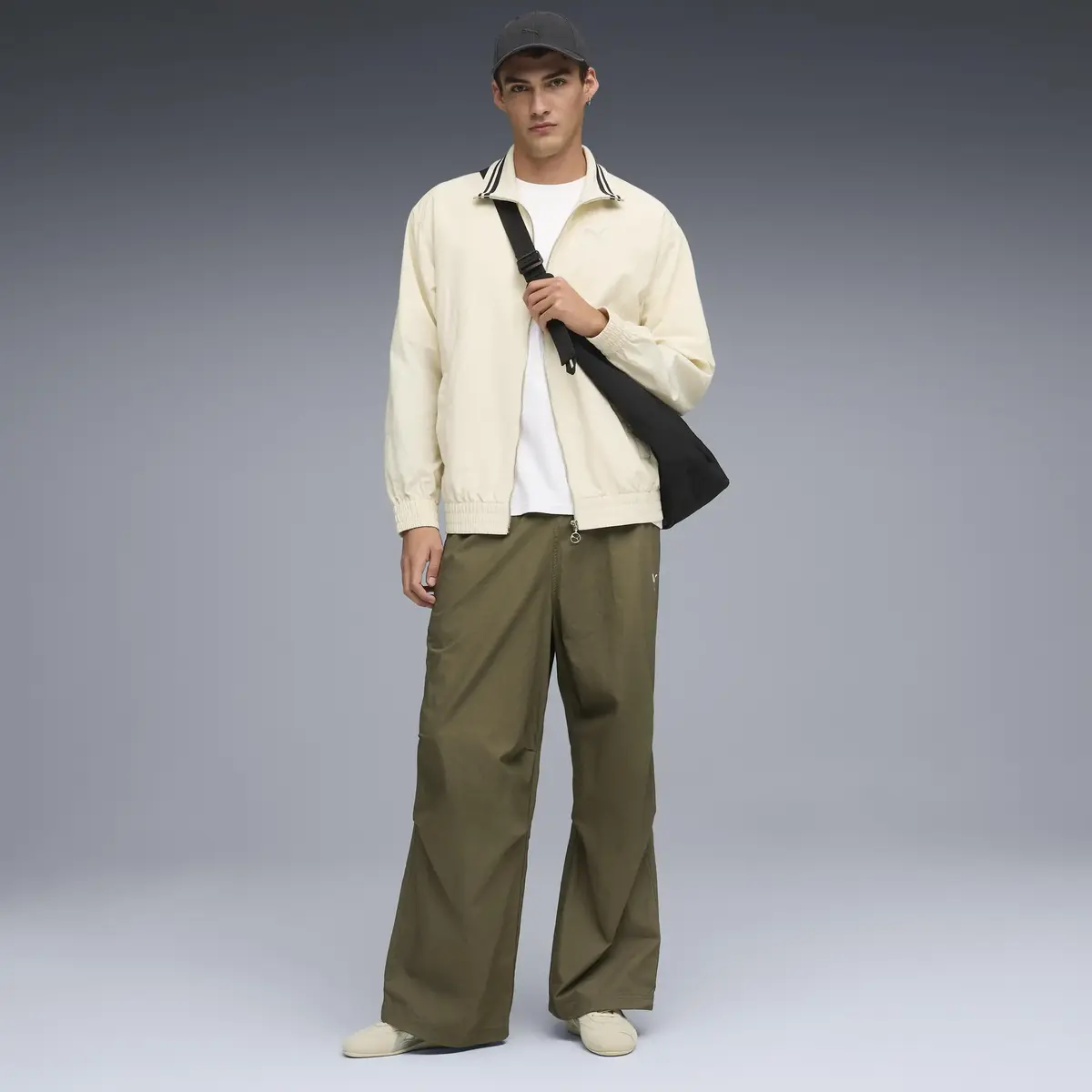 Puma PREMIUM ESS Track Jacket Krem Erkek Fermuarlı Ceket