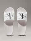 Calvin Klein SLIDE MONOGRAM CO Erkek Beyaz Terlik