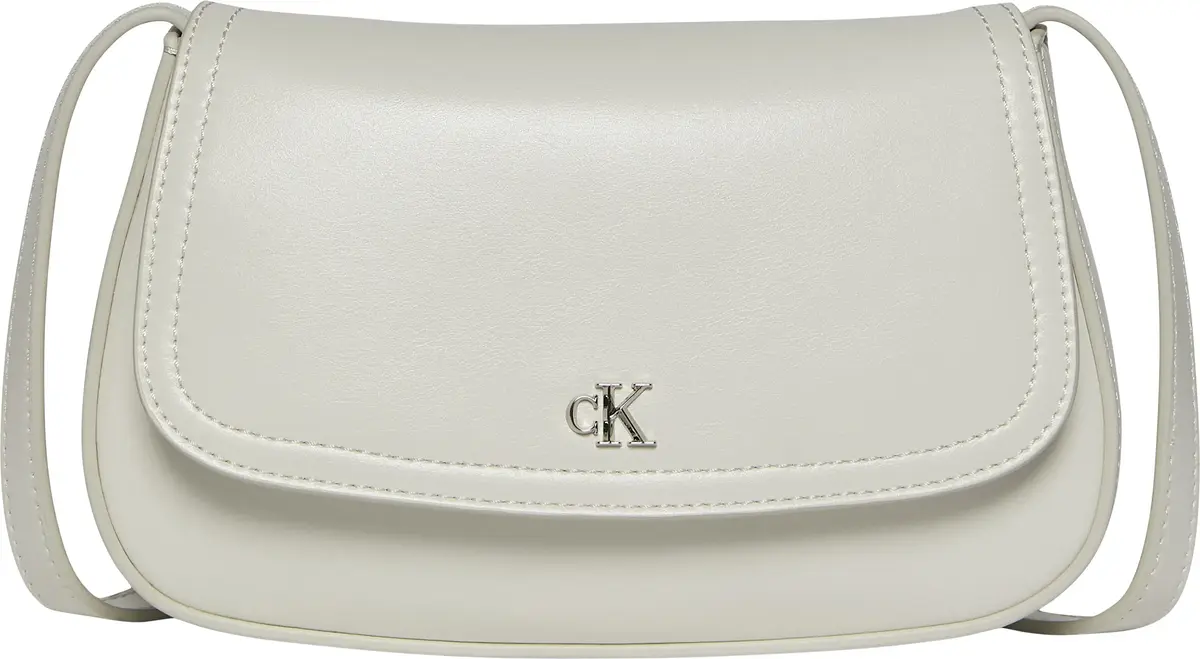 Calvin Klein CK FLAP CAMERA BAG Kadın Beyaz Omuz Çanta