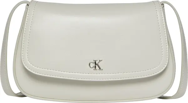 Calvin Klein CK FLAP CAMERA BAG Kadın Beyaz Omuz Çanta