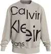 Calvin Klein BOLD DISRUPTED LOGO Erkek Krem Sweatshirt