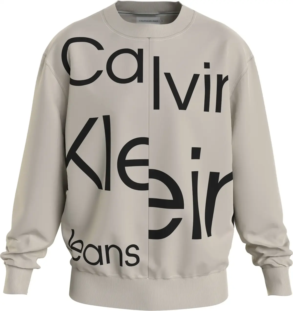 Calvin Klein BOLD DISRUPTED LOGO Erkek Krem Sweatshirt